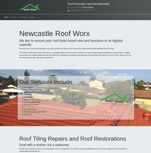 Newcastle Roof Worx SEO optimisation